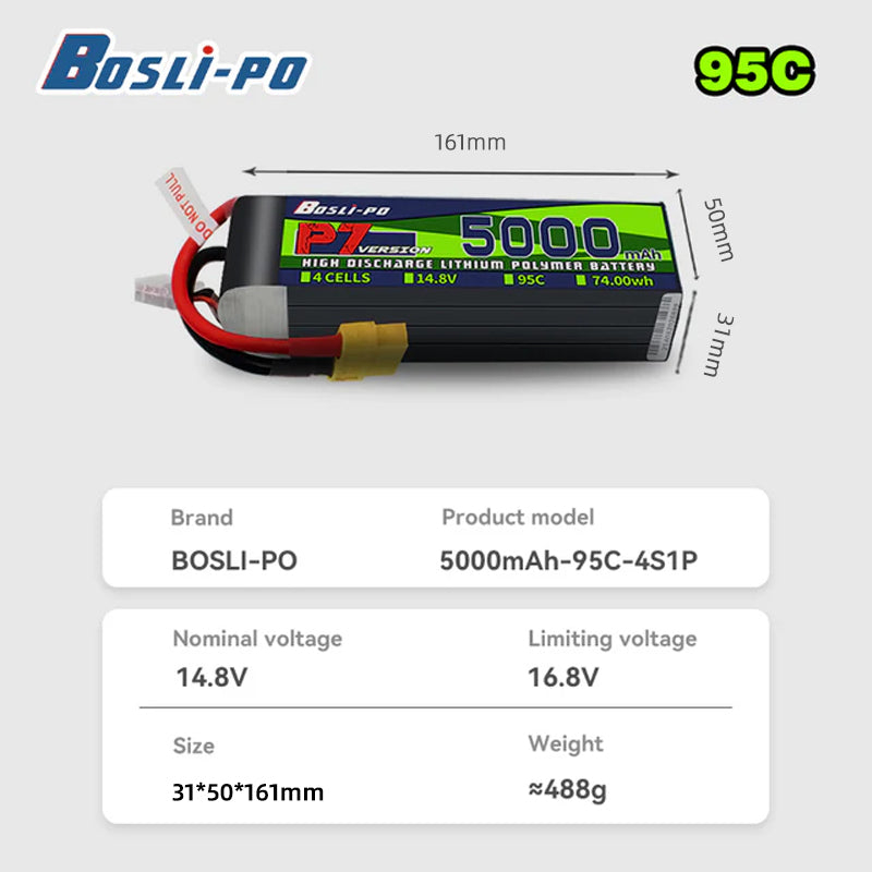 Boslipo P7 Versione 5000mAh 95 - Drone Battery 6S recensione e prezzo
