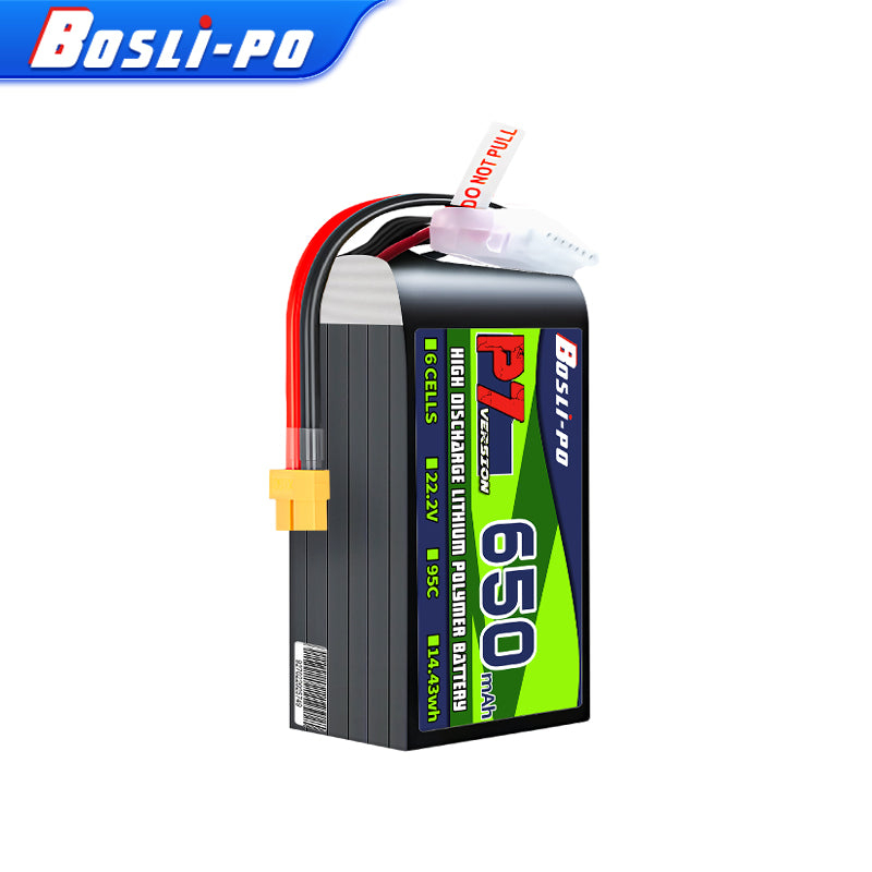 Boslipo P7 Versione 650mAh 95C - Drone Battery 6S recensione e prezzo